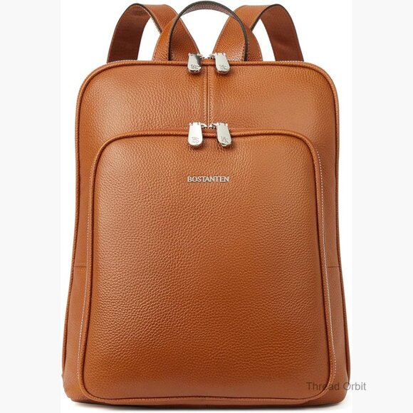 Genuine Leather Backpack Purse for College Travel with Multiple Pockets main image 5